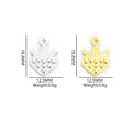 Enamel-Look And Crystal-Accented Gold Silver Heart Alloy Charms in 12 Styles view 2