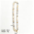 Mixed Twelve Millimeter Flat Bead Necklaces With Three Clasps view 8