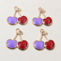 Colorful Double Cherry Enamel Charms in Seven Options view 10