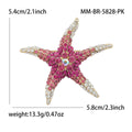 Crystal Starfish Brooch Pink Blue and Clear Gradient view 4