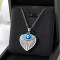 Gold and Silver Tone Fan Heart and Burst Evil Eye Necklaces view 9