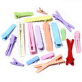 Colorful Painted Metal Alligator Hair Clips in Six Sizes view 4