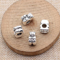 Teddy Bear Large Hole Bead in Antique Silver Metal Finish view 2