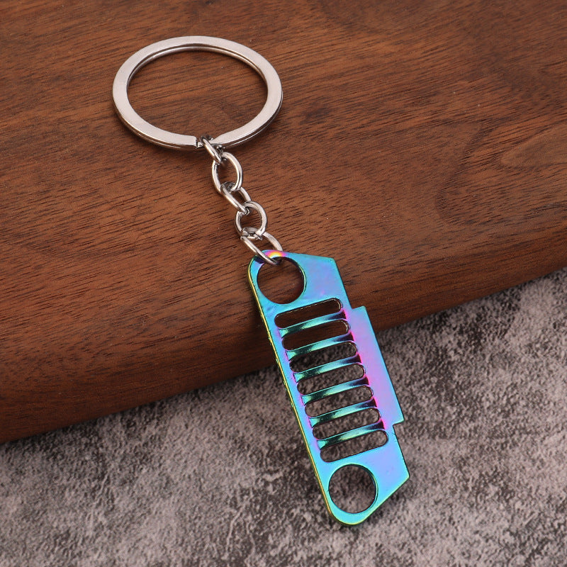 Off Road Grille Metal Car Keychain Creative Auto Accessory Gift