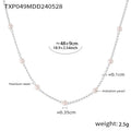 Imitation Pearl Station Chain Necklaces and Bracelet view 9