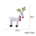 White Enamel Deer Brooch with Green Antlers Decorative Lapel Pin view 5