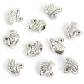 Crystal Swan Large Hole Beads in Three Metal Tones view 6