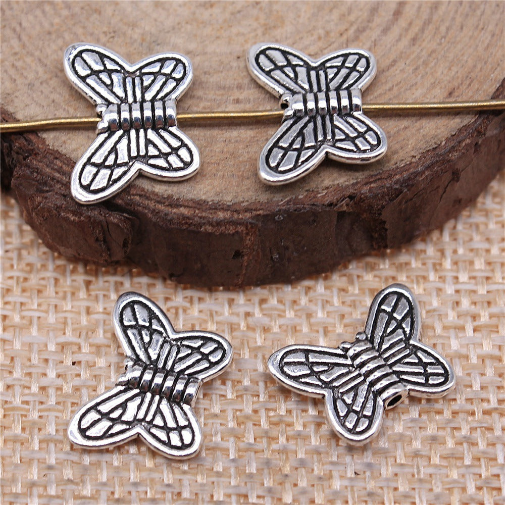 14x11mm 0.7g Zinc Alloy Butterfly Loose Metal Beads for DIY Bracelet Necklace Jewelry Making