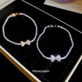 Crystal Pave Bow Tennis Bracelets Silver and Gold Tone view 2