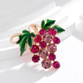 Red Green Grape Crystal Two Designs Metal Brooch Pin view 5
