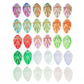 Fifteen-Color Gold-Edged Translucent Leaf Glass Bead Collection view 5