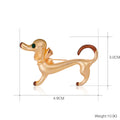 Gold Tone Dog Two Designs Metal Brooch Pin for Jackets and Lapels view 2