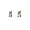 Pink and Black Playing Card Ace Long Dangle Earrings view 5