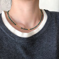 Gold Tone Seed Bead Choker Necklace Two Style Variants view 3