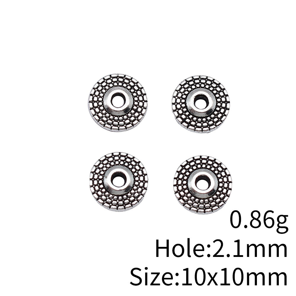 10x10mm 0.86g Multicolor Zinc Alloy Round Wheel Small Hole Spacer Beads for DIY Bracelet Necklace Making