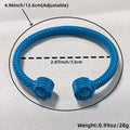 Color-Coated Twisted Wire Open Cuff Bracelets in Seven Colors view 4