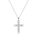 Square Stone Cross Pendant Necklace In Four Color Variants view 9