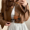 Leatherette Glasses Clip Key Pouch Cord Necklace Styles view 2