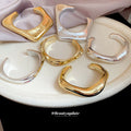 Six Mixed Geometric Metal Open Cuffs In Gold Or Silver Tone view 2