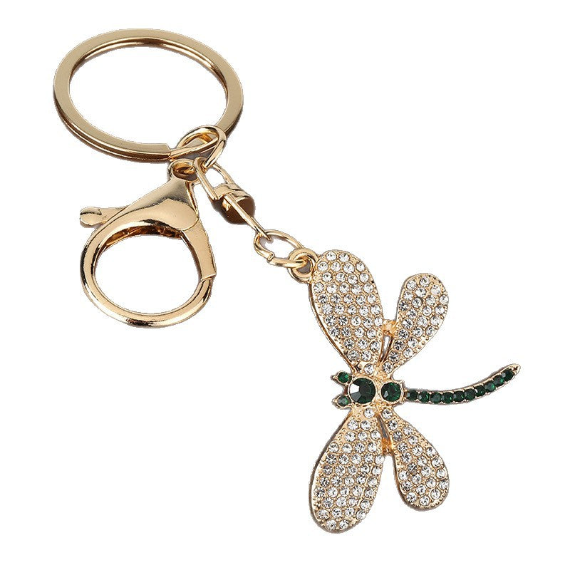 Crystal Dragonfly Keychain Charm Bag Accessory