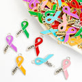 Colorful Hope Ribbon Jewelry Components For DIY Earrings And Bracelets Charms view 1