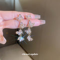 Butterfly Crystal Drop Earrings in Four Colorful Designs view 4