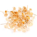 Flat Pad Earring Posts and Butterfly Backs in Assorted Finishes view 3