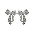 Crystal Bow and Planet Motif Stud Earrings in Three Designs view 5