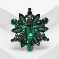 Layered Crystal Flower Brooch in Nine Jewel Tone Palettes view 11