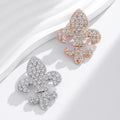 Flower Crystal Two Designs Metal Brooch Pin 5.5 x 4.4 cm view 5