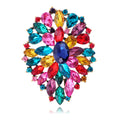 Flower Crystal Seven Designs Metal Brooch Pin for Jackets and Lapels view 11