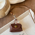 Leather Mini Snap Pouch Cord Necklace Lobster Clasp view 2