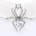 Crystal Spider Brooch in Black Silver or Gold Tone view 7