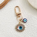 Gold Tone Rhinestone Eyeball Clip Charms in Six Iris Colors view 10