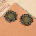 Round Floral Lace Edge Cabochon Trays in Five Finishes view 7