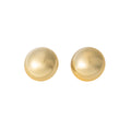Gold and Silver Rounded Dome Statement Stud Earrings view 5