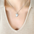 Polished Asymmetric Heart Pendant Necklace Gold Steel Tone view 7