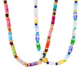 Colorful Beaded Choker Necklaces Multicolor Stone Metal Accents view 5