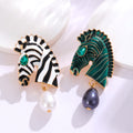 Gold Tone Silver Tone Horse Head Two Designs Metal Brooch Pin view 4