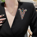 Multicolor Crystal Peacock Brooch with Long Tail Decorative Metal Pin view 2
