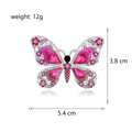 Purple Butterfly Crystal Two Designs Metal Brooch Pin view 2