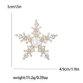 Pearl Center Snowflake Brooch In Silver And Gold Tones view 5