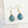 Wire Wrapped Teardrop Floral Resin Earrings 6 Styles view 11