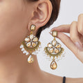 Six Color Ornate Floral Chandelier Statement Earrings view 1