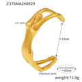 Gold Steel Female Body Figure Open Cuff Bangle Bracelet view 6