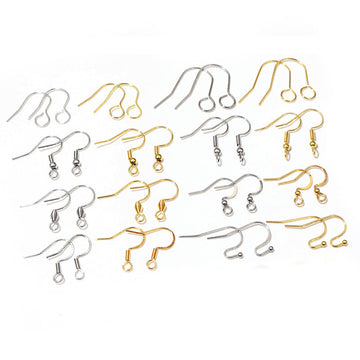 Ball Detail Fishhook Earring Wires in Three Metal Tones