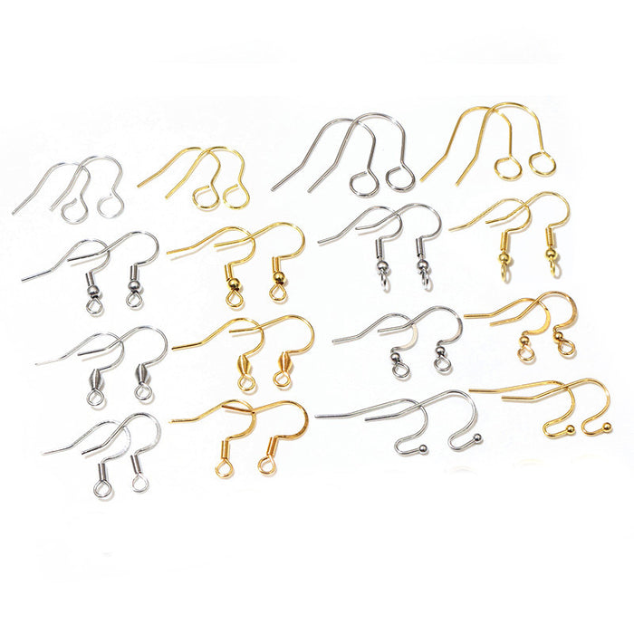 Ball Detail Fishhook Earring Wires in Three Metal Tones