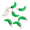 Red and Green Chili Pepper Enamel Charms in Two Tones view 8
