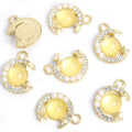 Pearl Moon and Star Metal Jewelry Charms, 10 Colorways view 10