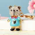 Jeweled Couple Bear Keychains in Red and Blue Pictured Colors view 7